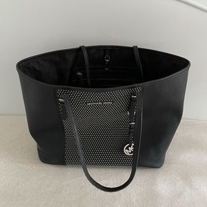 Michael Kors black tote bag